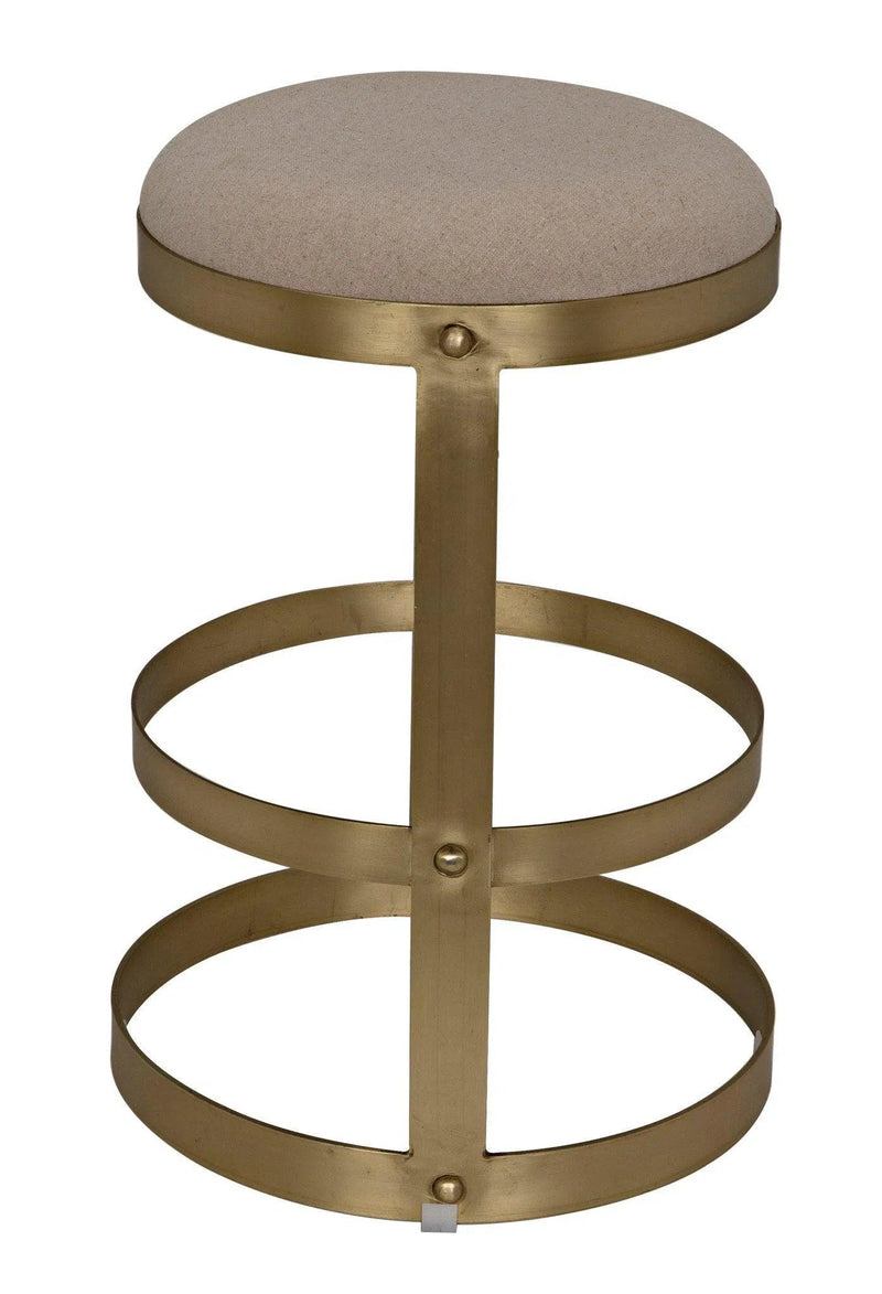 Dior Steel Counter Stool With Brass Finish Counter Stools LOOMLAN By Noir