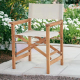 Director Teak Folding Outdoor Folding Armchair Outdoor Dining Chairs LOOMLAN By HiTeak