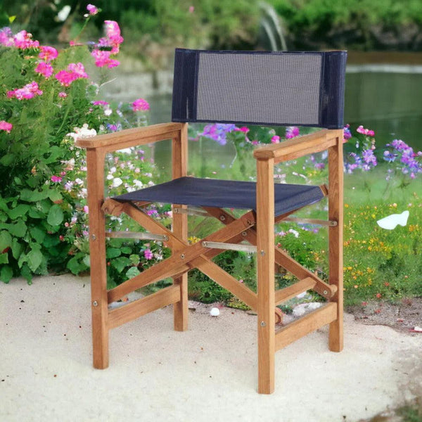 Director Teak Folding Outdoor Folding Armchair Outdoor Dining Chairs LOOMLAN By HiTeak