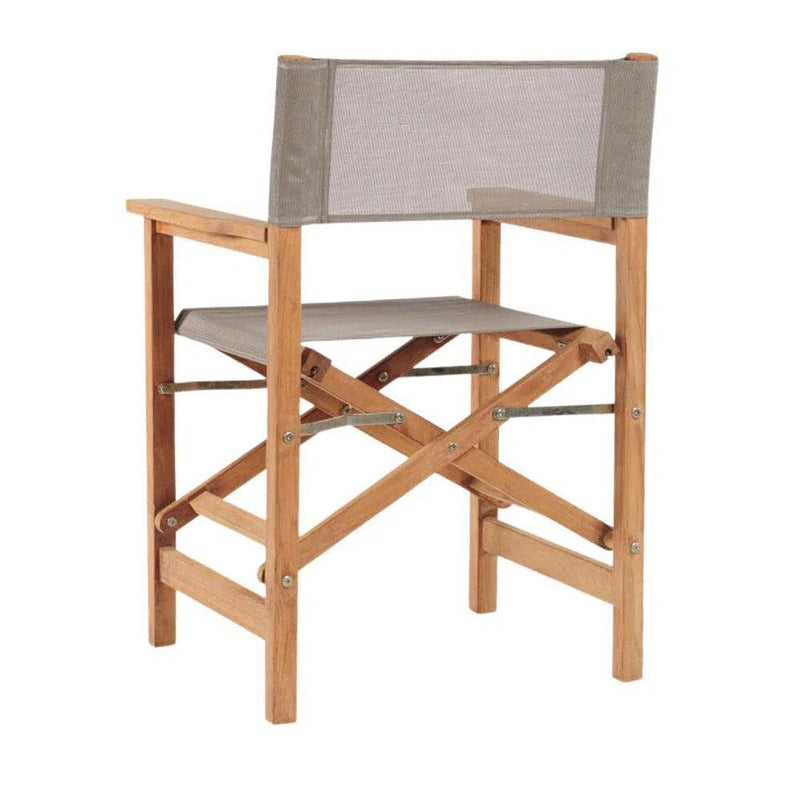 Director Teak Folding Outdoor Folding Armchair Outdoor Dining Chairs LOOMLAN By HiTeak