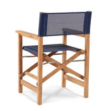 Director Teak Folding Outdoor Folding Armchair Outdoor Dining Chairs LOOMLAN By HiTeak