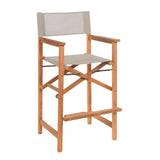 Director Teak Outdoor Counter Height Armchair Outdoor Counter Stools LOOMLAN By HiTeak