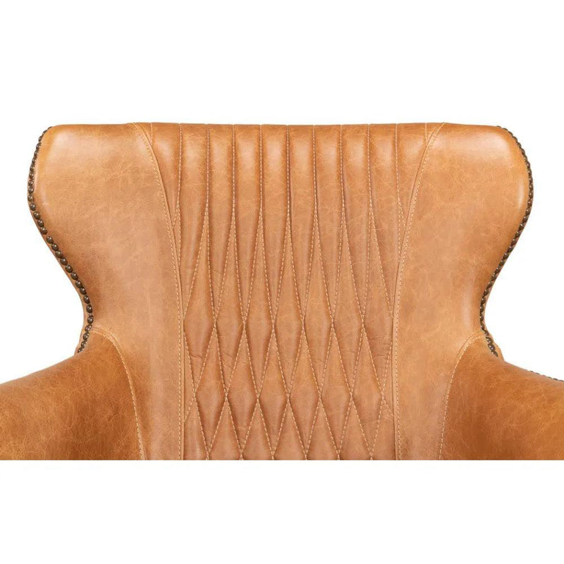 Disel Single Leather Accent Chair Accent Chairs LOOMLAN By Sarreid