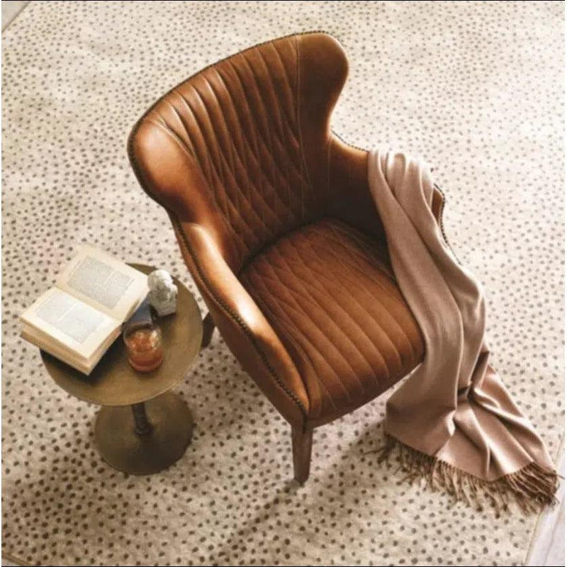 Disel Single Leather Accent Chair Accent Chairs LOOMLAN By Sarreid