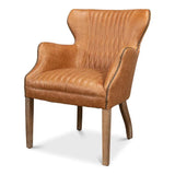 Disel Single Leather Accent Chair Accent Chairs LOOMLAN By Sarreid