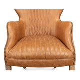 Disel Single Leather Accent Chair Accent Chairs LOOMLAN By Sarreid