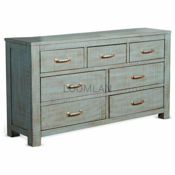 Distressed Blue Ranch House Dresser Dressers LOOMLAN By Sunny D