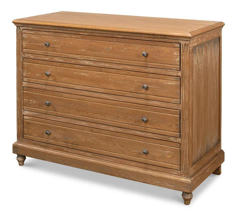 Distressed Chest with Drawers The Henry Barton Commode Dressers LOOMLAN By Sarreid