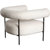 District Accent Chair in Ivory Boucle Fabric Club Chairs LOOMLAN By Diamond Sofa