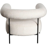 District Accent Chair in Ivory Boucle Fabric Club Chairs LOOMLAN By Diamond Sofa