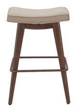 Divat Wood and Steel Beige Counter Stool (Set of 2) Counter Stools LOOMLAN By Zuo Modern