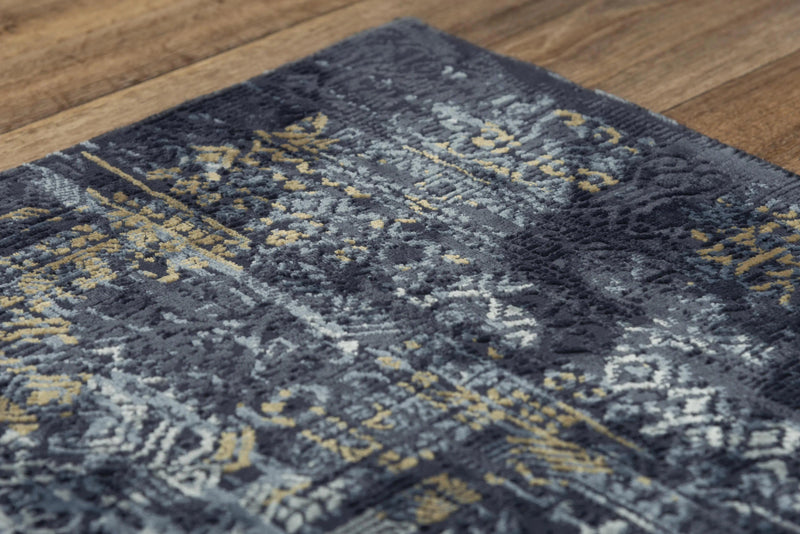 Dive Diamond Black Kitchen Hallway Runner Rug Area Rugs LOOMLAN By LOOMLAN