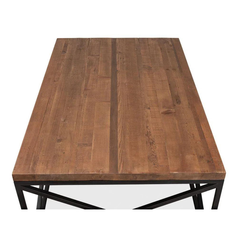 Dockworker Board Coffee Table Reclaimed Wood and Iron Coffee Tables LOOMLAN By Sarreid