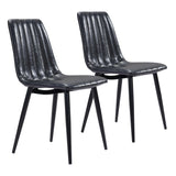 Dolce Leather Upholstered Armless Dining Chair (Set Of 2)