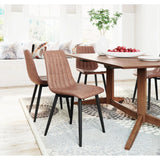 Dolce Leather Upholstered Armless Dining Chair (Set Of 2)