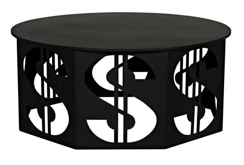 Dollar Coffee Table, Black Steel Coffee Tables LOOMLAN By Noir