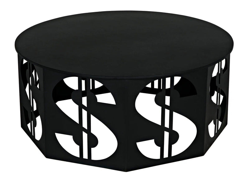 Dollar Coffee Table, Black Steel Coffee Tables LOOMLAN By Noir