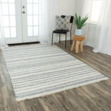 Doma Stripe Gray Area Rugs For Living Room Area Rugs LOOMLAN By LOOMLAN