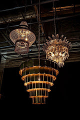 Domo Metal Chandelier With Brass Finish Chandeliers LOOMLAN By Noir