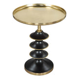 Donahue Side Table Gold & Black Side Tables LOOMLAN By Zuo Modern