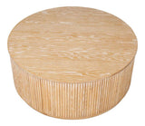 Donald Wood Brown Round Cocktail Table Coffee Tables LOOMLAN By Sarreid