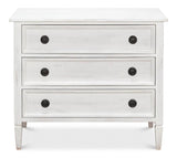 Dorris Bungalow Chest of Three Drawers White Chests LOOMLAN By Sarreid