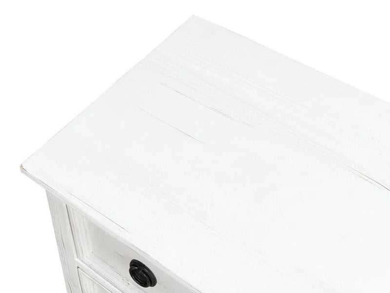 Dorris Bungalow Chest of Three Drawers White Chests LOOMLAN By Sarreid