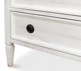 Dorris Bungalow Chest of Three Drawers White Chests LOOMLAN By Sarreid