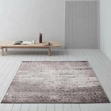 Dotto Bordeaux Grey Wine Multicolor Handmade Area Rug Area Rugs LOOMLAN By Linie Design