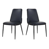 Douglas Leather Upholstered Armless Dining Chair (Set Of 2)