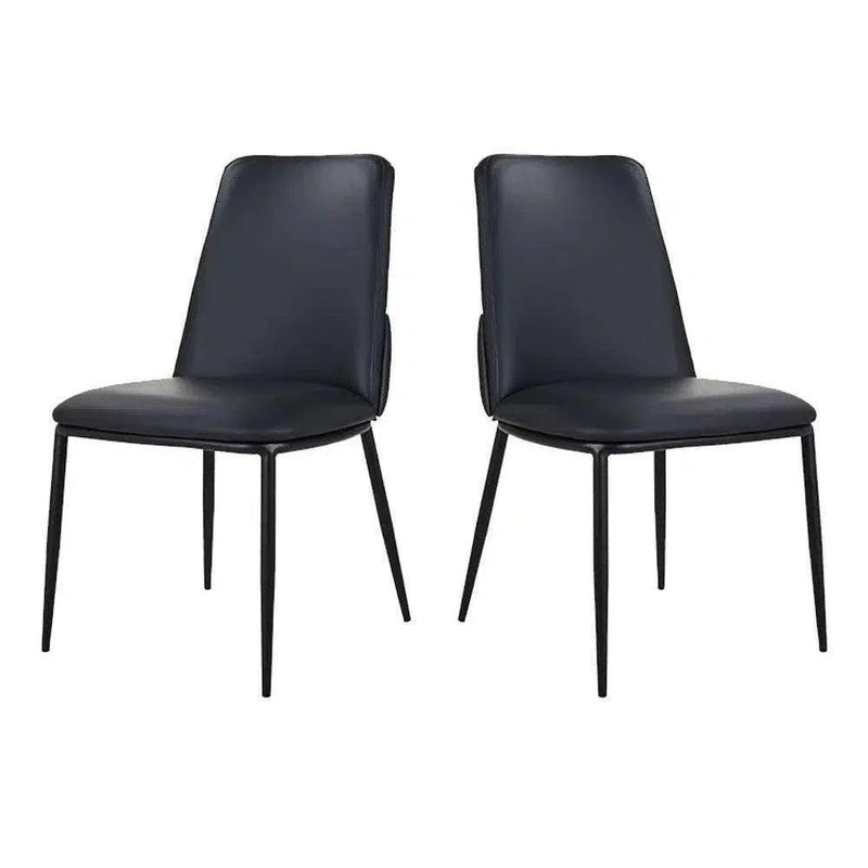 Douglas Leather Upholstered Armless Dining Chair (Set Of 2)