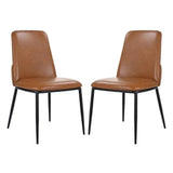 Douglas Leather Upholstered Armless Dining Chair (Set Of 2)