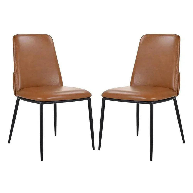 Douglas Leather Upholstered Armless Dining Chair (Set Of 2)