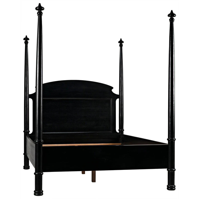 Douglas Four Poster Wood Black Bed Frame Beds LOOMLAN By Noir