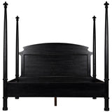 Douglas Four Poster Wood Black Bed Frame Beds LOOMLAN By Noir