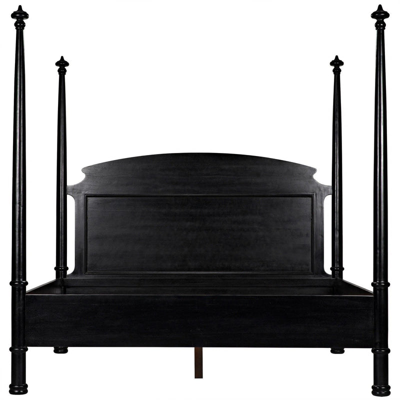 Douglas Four Poster Wood Black Bed Frame Beds LOOMLAN By Noir