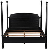 Douglas Four Poster Wood Black Bed Frame Beds LOOMLAN By Noir