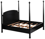 Douglas Four Poster Wood Black Bed Frame Beds LOOMLAN By Noir