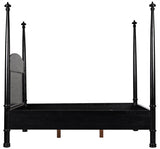 Douglas Four Poster Wood Black Bed Frame Beds LOOMLAN By Noir