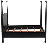 Douglas Four Poster Wood Black Bed Frame Beds LOOMLAN By Noir