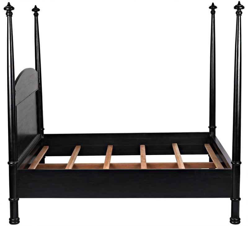 Douglas Four Poster Wood Black Bed Frame Beds LOOMLAN By Noir