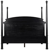 Douglas Four Poster Wood Black Bed Frame Beds LOOMLAN By Noir