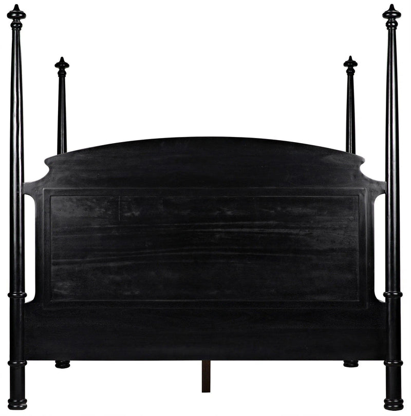 Douglas Four Poster Wood Black Bed Frame Beds LOOMLAN By Noir