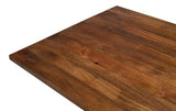 Dover Wood and Metal Brown Rectangular Dining Table Dining Tables LOOMLAN By Sarreid