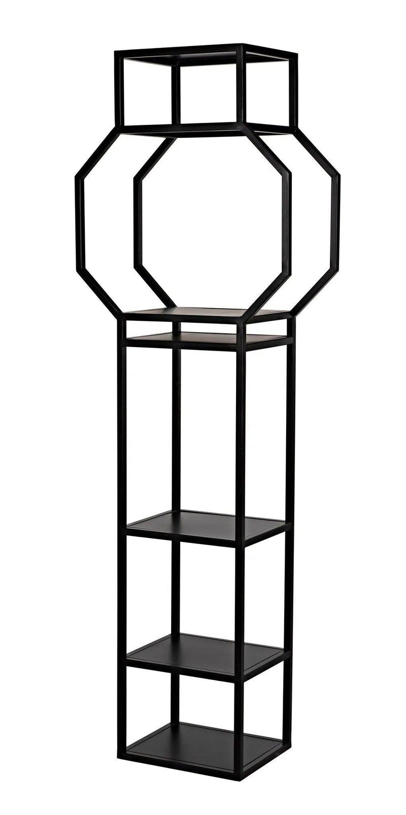 Downtown B Bookcase, Black Metal Bookcases LOOMLAN By Noir