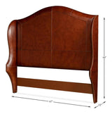 Dowry Equestrian Genuine Leather Headboard Beds LOOMLAN By Sarreid