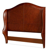 Dowry Equestrian Genuine Leather Headboard Beds LOOMLAN By Sarreid