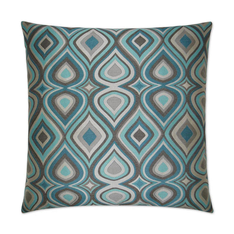 Doyle Blue Throw Pillow With Insert Throw Pillows LOOMLAN By D.V. Kap