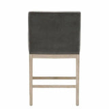 Drake Counter Stool Dark Dove Velvet Natural Gray Oak Counter Stools LOOMLAN By Essentials For Living