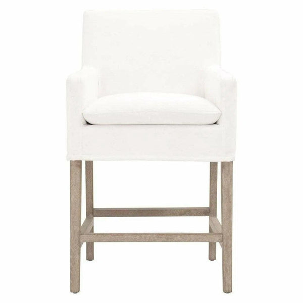 Drake Slipcover Counter Stool LiveSmart Peyton-Pearl Counter Stools LOOMLAN By Essentials For Living